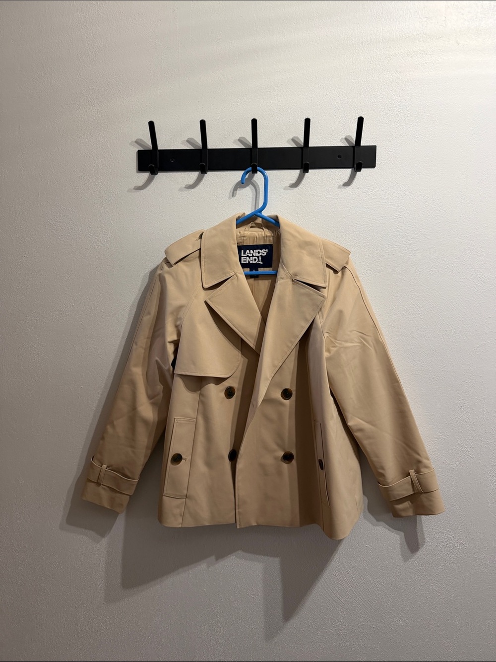 Lands' End Women's Khaki Trench Coat